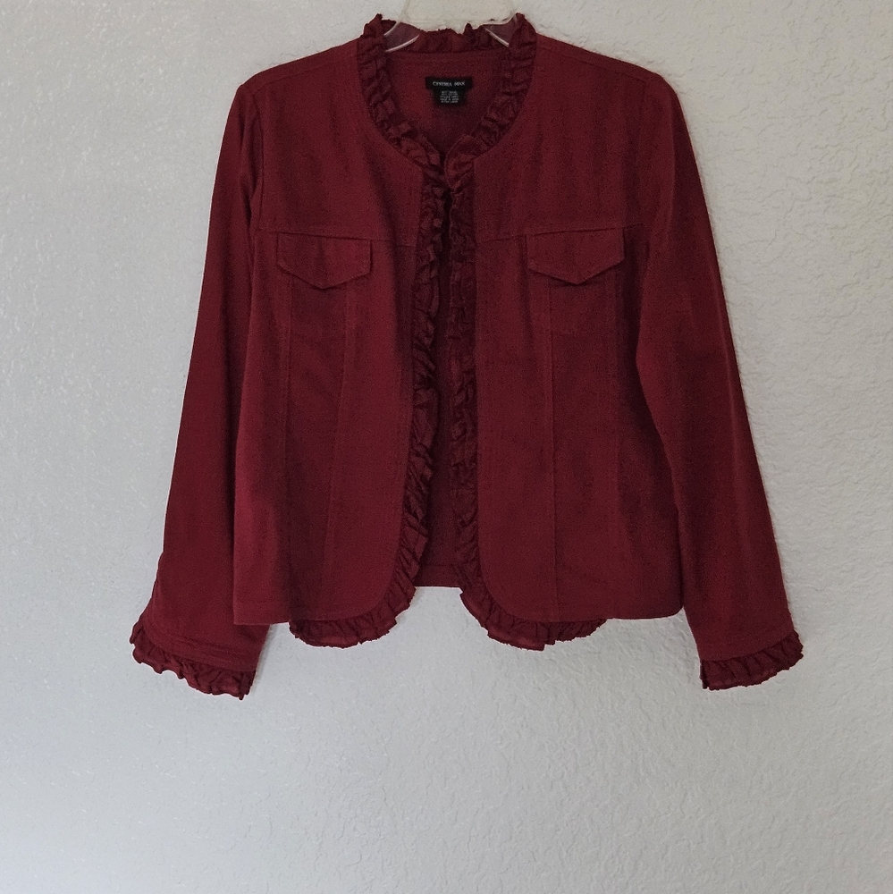 Gorgeous Jacket by "CYNTHIA MAX" Deep Red